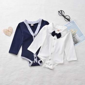 

2PCS Baby Girl Boy Infant Long Sleeve Warm Cute Gentle Design Romper Bodysuit Outfits Set