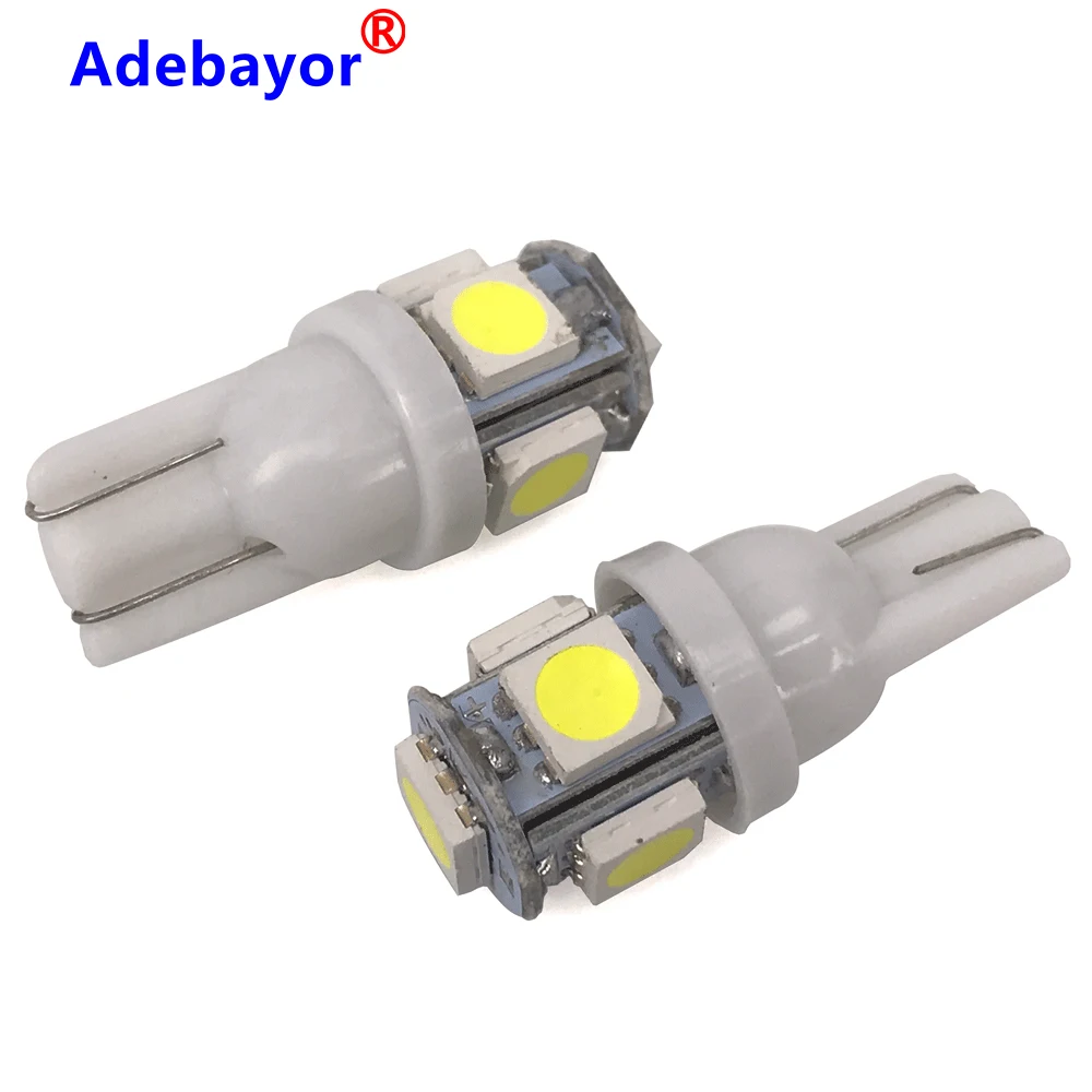 100 шт. Оптовая Продажа T10 5 SMD 5050 W5W 194 501 светодиодный автомобильный зазор