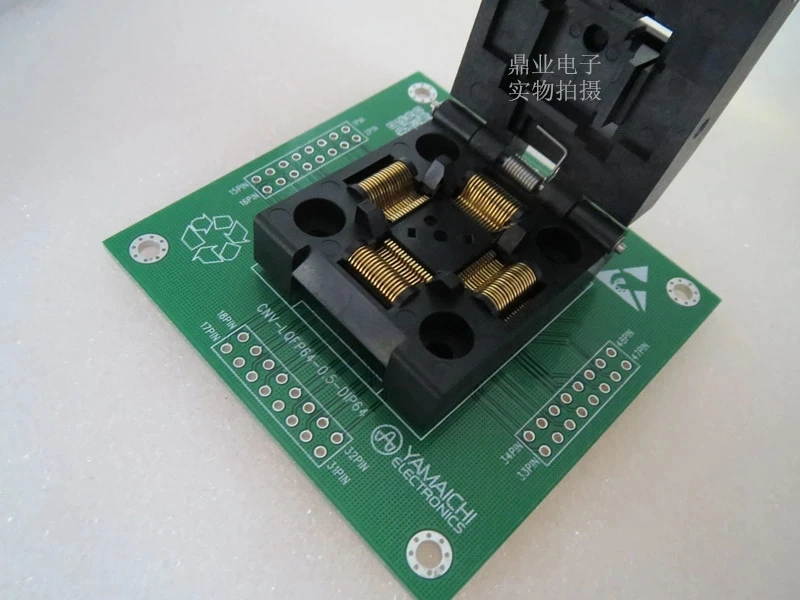 

Original YAMAICHI IC Test Seat IC51-0644-807 Burning Programmer LQFP64 QFP64 Socket Adapter