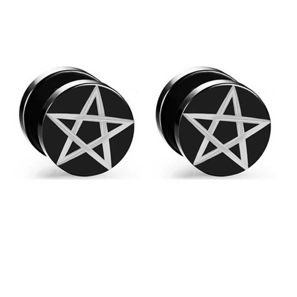 Punk Stud Earrings Women Men Boy Fashion Zircon Geometry Stainless Steel Jewelry Accessories stud earrings