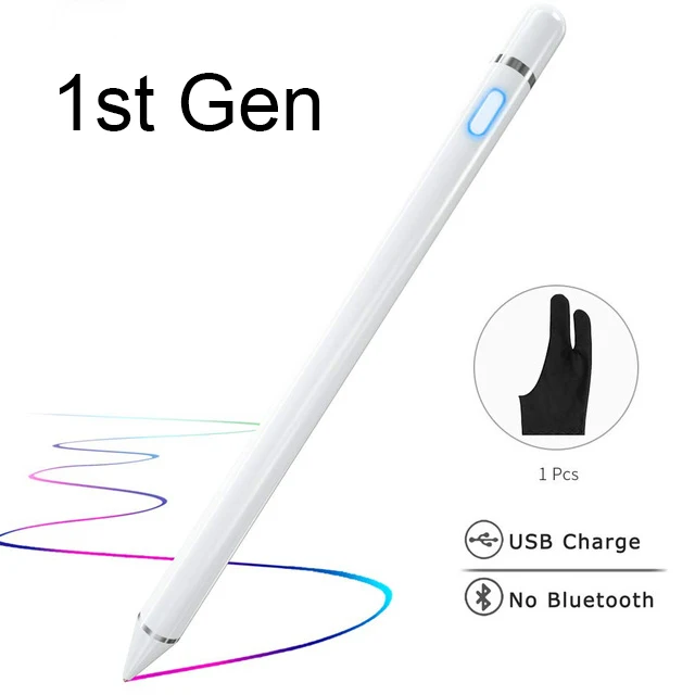 Универсальный стилус для Xiaomi huawei samsung iPhone iPad 9,7 мини планшет стилус для iPad карандаш Apple Ручка для Apple Pencil 2 1 - Цвета: 1st White