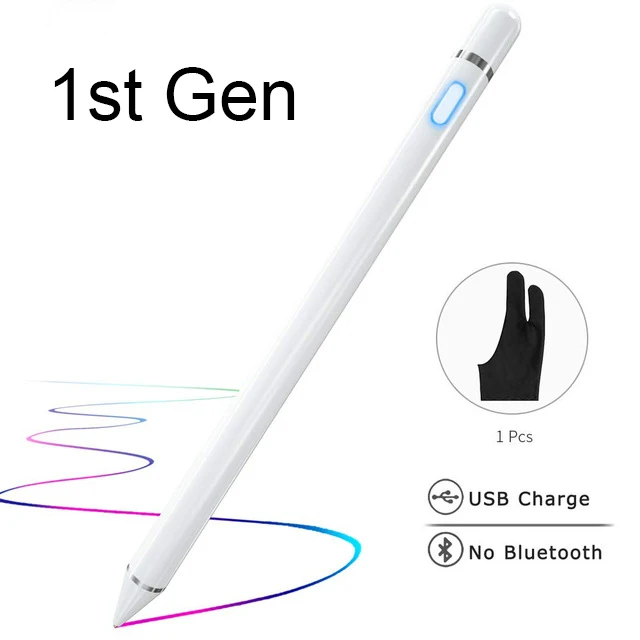 1st White Универсальный стилус для Xiaomi huawei samsung iPhone iPad 9,7 мини планшет стилус для iPad карандаш Apple Ручка для Apple Pencil 2 1 - Цвета: 1st White