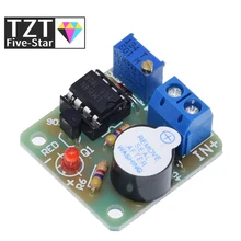 TZT 12V LM358 akumulator Alarm dźwiękowy i świetlny brzęczyk zapobiegający nadmiernemu rozładowaniu modułu kontrolera bez zabezpieczenia przeciwprzepięciowego