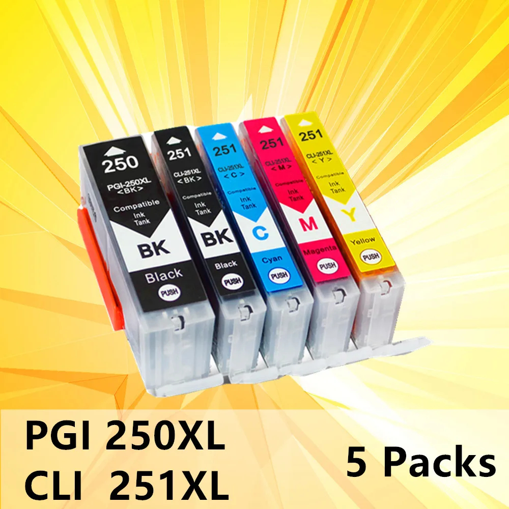 Чернильный картридж 5PK 250XL 251XL PGI 250 CLI 251 для принтера canon PIXMA MG6320 MG7120 IP8720 MG7520 |