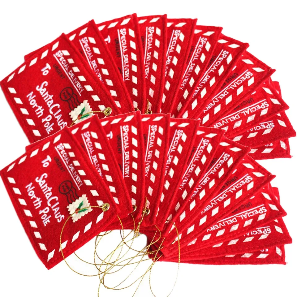 

22 Pieces Of Christmas Envelope Card Pack To Santa Claus Candy Gift Bag Money Card Gift Holder Tree Ornament