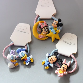 

2PCS New Cartoon Cute Moon Duckling Princess Headwear Kids Elastic Hair Bands Children Ropes Girls Accessories Baby Headdress