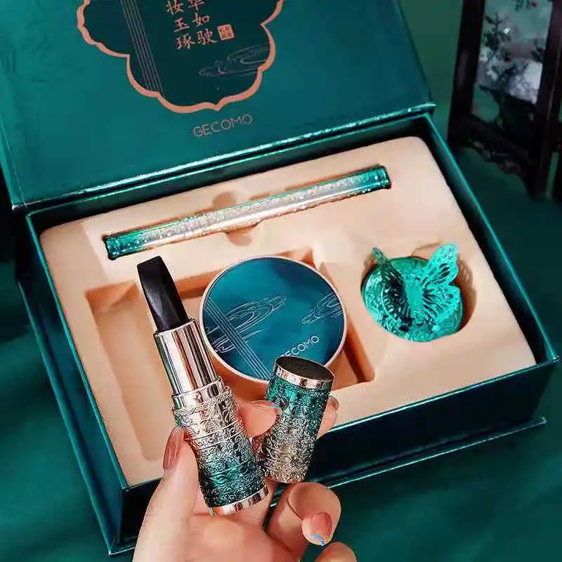 

Makeup Set Gift Box Cosmetics Air Cushion BB Cream CC Cream Concealer Powder Velvet 3 Colors Lipstick Eyeliner pencil Kit