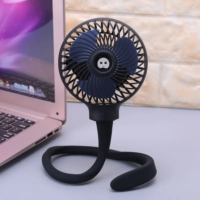 

Portable Neck Fan USB Rechargeable Fan Car Back Seat Fan Desktop Fan with Flexible Stand for Car Home