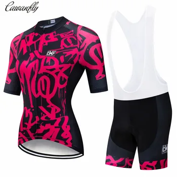 

Cawanfly De Ciclismo Conjunto De Mujeres Ropa De Bicicleta De Verano Transpirable Anti-UV Ropa De Bicicleta De Manga Corta