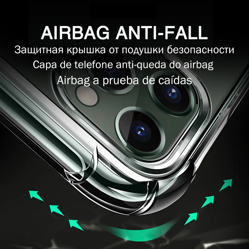 Luxury Shockproof Transparent Silicone Phone Case - Elegant and Durable Back Cover