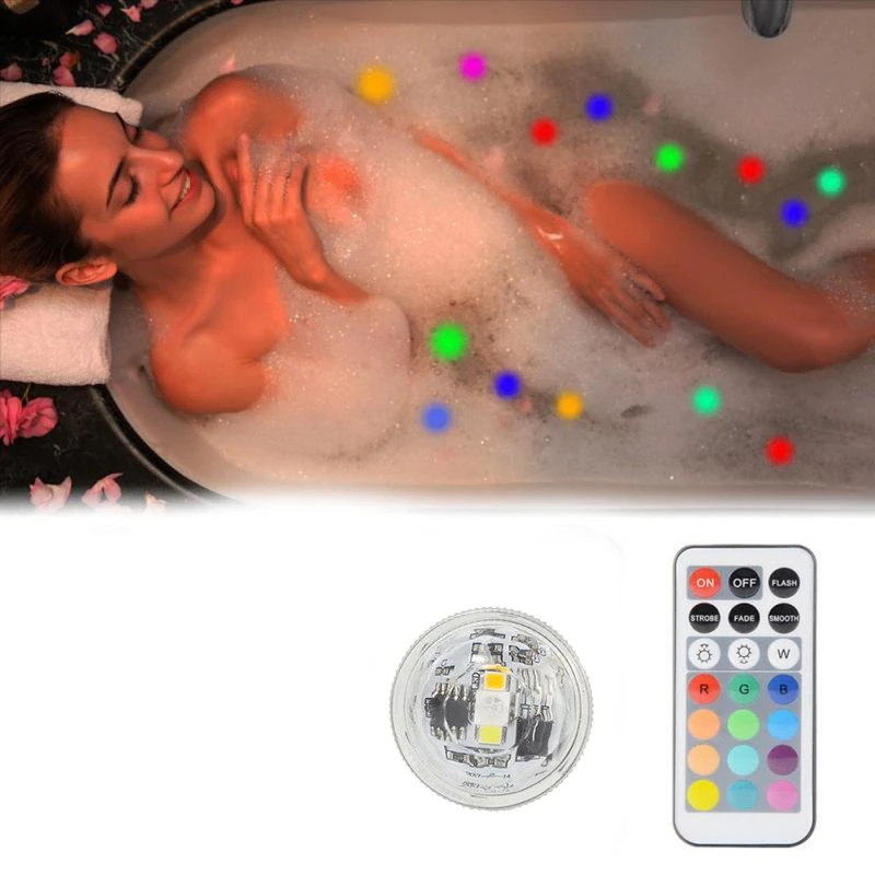 Водонепроницаемая погружная Светодиодная лампа Rgb на батарейках подводный