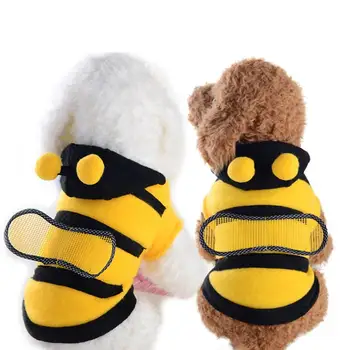 

Pet Dress-up Costume Cute Dog One-Piece Clothes Pet Costume Four-leg Bee Cosplay Clothes Yellow and Black