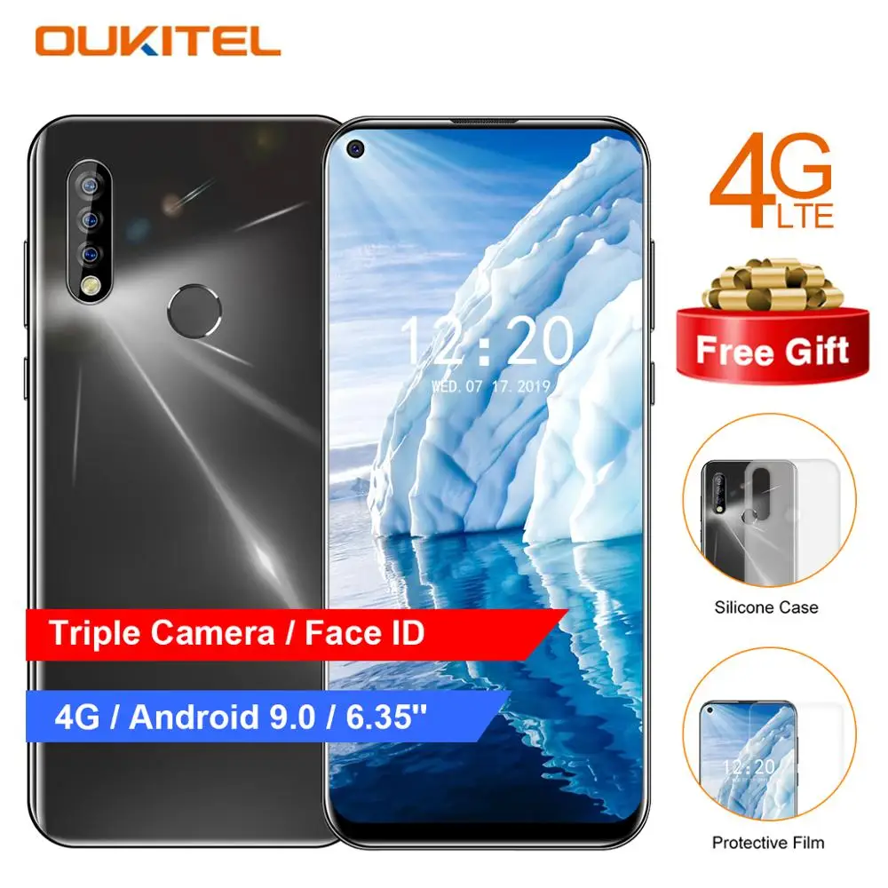 

Oukitel C17 6.35" Android 9.0 Triple Cameras 3GB RAM 16GB ROM 3900mAh Battery Mobile Phone 13MP Fingerprint 4G LTE Smartphone