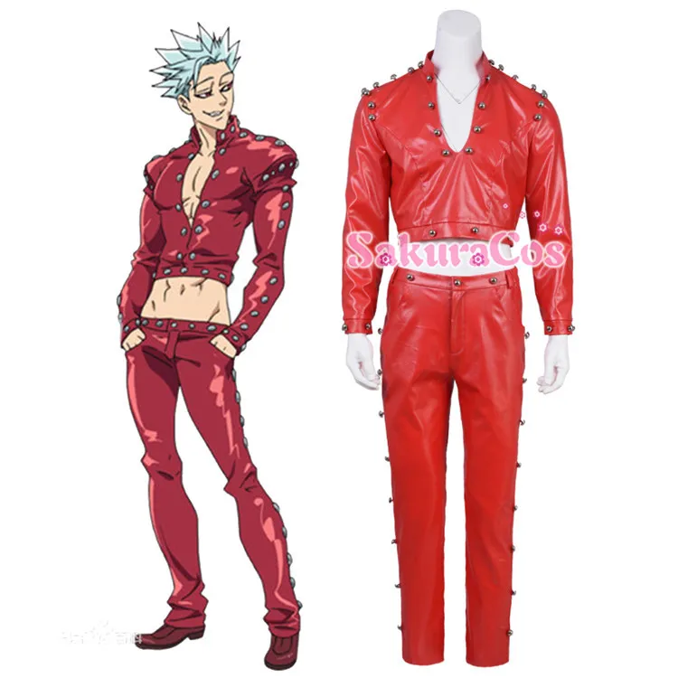 The Seven Deadly Sins Ban, костюм для косплея, униформа на Хэллоуин, рубашка+ штаны, S-XL