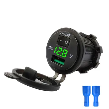 

USB Quick Car Charger 12-24V Boat Motorcycle Adapter Outlet With On/Off Switch Stable and powerful High cost-effective reliable