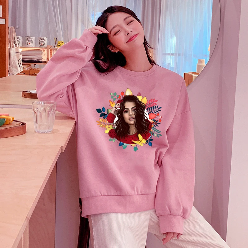 Модная женская толстовка Selena Gomez одежда в стиле поп хипстер женские топы