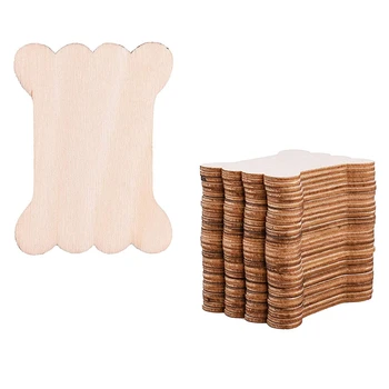 

NEW 100Pcs Wooden Thread Wind Board Floss Bobbin Wire Coils Embroidery Winding Stitch for Sewing Craft Cross Organizer Stand