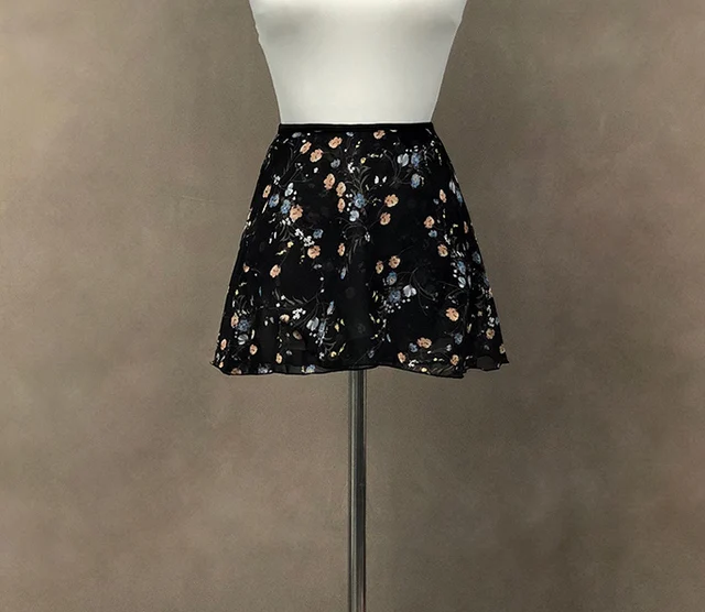 Ballet Apron Skirt Adult 2022 New Chiffon Flower Practice Leotard Dancing Wear Girls Floral Print Ballet Tutu Dancing Dress BL010-F27