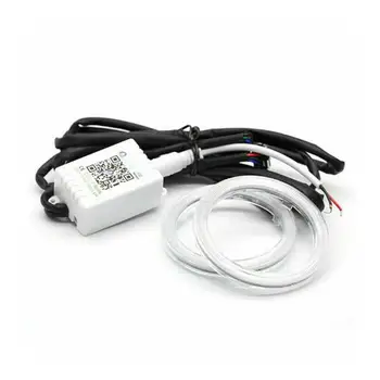 

2PCS RGB 70MM COB LED Angel Eye Lights Halo Rings Phone APP Control Headlight DRL Day trip light ring