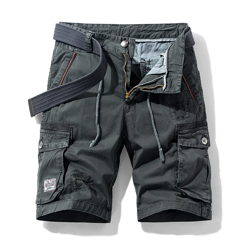 

Cargo Shorts Men 2020 Military Summer Cotton Men Loose Pocket Homme Casual Bermuda Male Trousers Army Cargo Short 6101