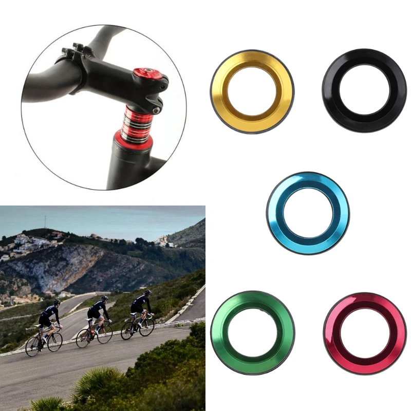Bicycle Headset Cap Aluminum Alloy CNC Flat Spacer MTB 28.6mm Bike