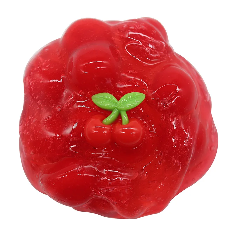 

Cherry Slime Accessories Air Dry Clay Mud Fluffy Slime Toys Cloud Slime Hand Putty Polymer Clay Scented Anti Stress Toy for Kids