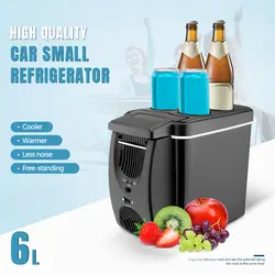 Мини-холодильник 6L с подогревом для автомобиля, 12 В, холодильник в машину, портативный многофункциональный, антигневый, сохраняет тепло