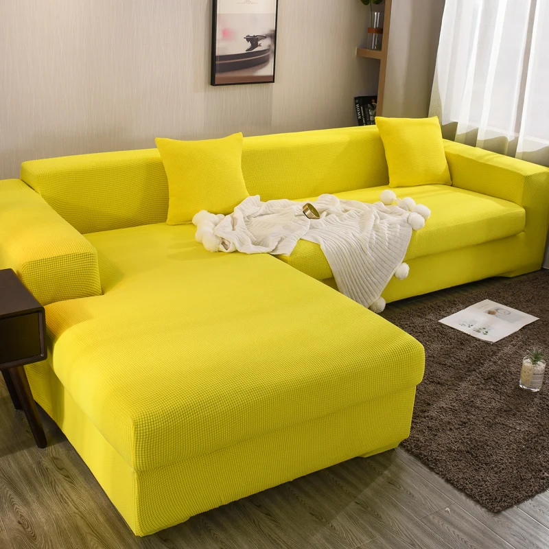 Najtaniej Stretch Slipcovers przekrój elastyczny elastyczny pokrowiec na sofę do salonu narzuta na sofę L kształt fotel Cover 1 2 3 4 Seater