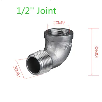 

Barb Elbow Joint 1/2" 3/4" 1" BSP 90 Degree Angled Stainless Steel 304 Male x Female Threaded Plumb Elbow Joint Adapter Barb