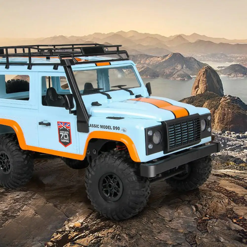 None 1/12 2,4G 4WD Rc автомобиль с светодиодный светильник гусеничный альпинистский внедорожный грузовик D90