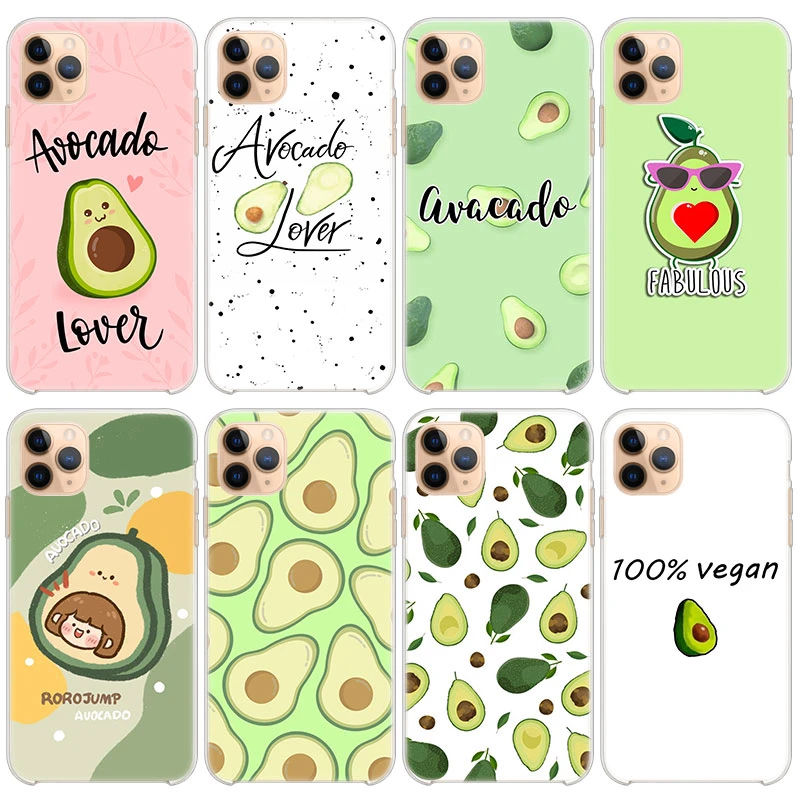 Funny Tumblr Avocado Silicone Phone Case for Apple iPhone 13 12 11 XS X XR 6 6S 7 8 Plus 5 SE 2020 Soft Cover|Phone Pouches| -