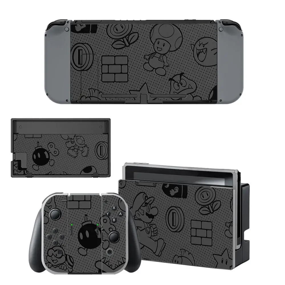 Супер Марио наклейка с защитой экрана для ухода за кожей кожи Nintendo Switch NS консоли