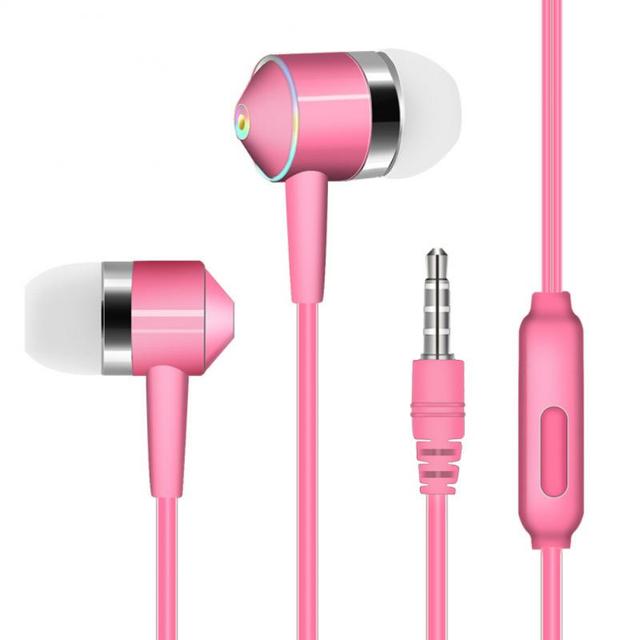 Subwoofer Stereo Earphones In-Ear Mobile Phone Headphones With Wheat Headphones Wired Universal Mobile Phone Earphones