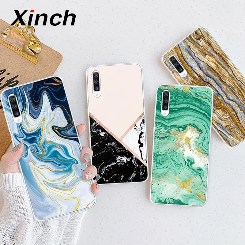 Мраморный чехол Xinch для Samsung Galaxy A50 A40 A30 A20 A10 задняя крышка A70 A80 A90 телефона из