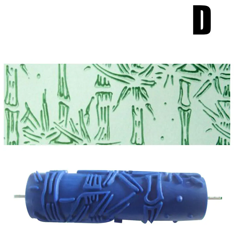 large paint roller 7 Inch Rubber Printing Pattern Roller Wall Paint Rubber Roller Embossed Flower Pattern DIY Sleeve Decorative Texture sponge paint roller Paint Tools