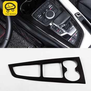 

CarManGo For Audi A4 A5 S4 S5 B9 2017 2018 Auto Car Gear Shift Drink Cup Holder Panel Frame Cover Trim Sticker Chrome Accessory