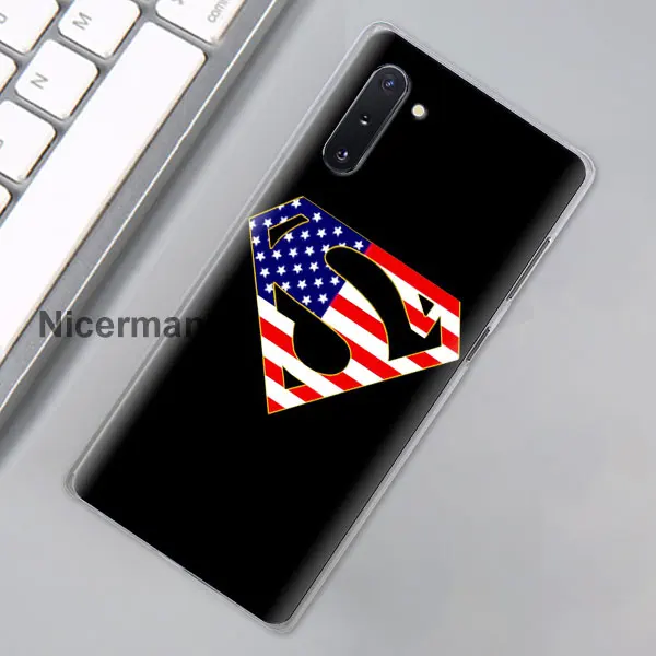 02 Чехлы с логотипом Супермена для телефонов samsung Galaxy Note 10 Plus(5G) Note 8 9 10 S10e S10 S8 S9 Plus жесткий чехол - Цвет: 02