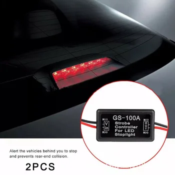

2pcs GS-100A Flash Controller Box Module LED Brake Tail Light LED Flasher