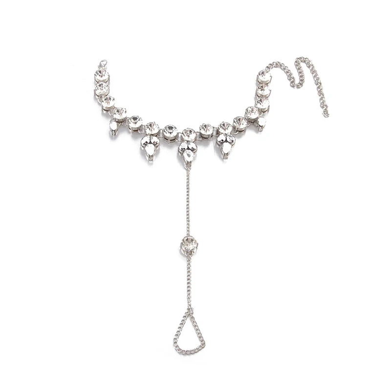 New Classic Geometric Anklet Round Water Drop Shape Ankle Bracelet Silver Color Summer Foot Anklets Women Accessories Jewelry