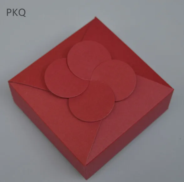 

10PCS 6.5*6.5*3cm Red Cardboard Cookies Packaging Box Wedding Favor Gift Box White Paper Candy Carton Box Small Square Black Box