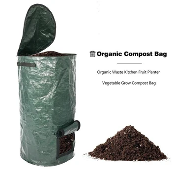 

Compostable Trash Bags Garden Waste Bag PE Gardening Bag Reusable Food Scraps Bag for Lawn Pool Leaf Yard Waste Bag