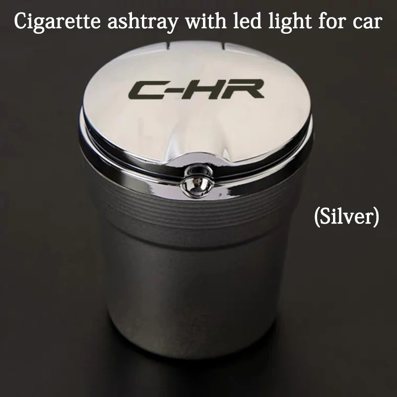 

For toyota chr C-HR 2016 2017 2018 2019 2020 accessories Universal Car ashtray with LED light cigarette Office Ashtray smoke