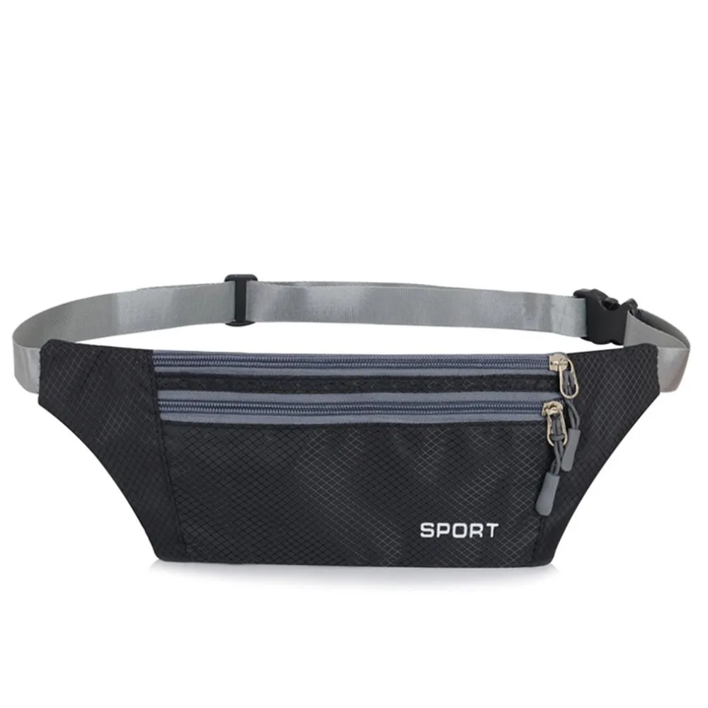 Ultra-thin Unisex Running Waist Pouch Outdoor Sport Zip Bag Wholesale