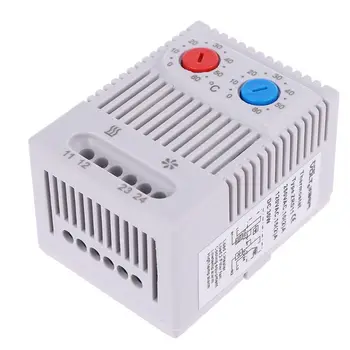 

Small compact adjustable temperature controller ZR011 dual thermostat connecting heater fan for cabinet ZR 011 63HF