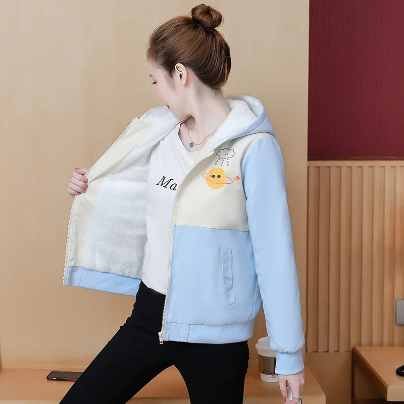 

Winter Women's Jackets Casual Cotton Coat Padded Medium Short Loose Hooded Parkas Plus size Female Warm Snow Casual Outerwear