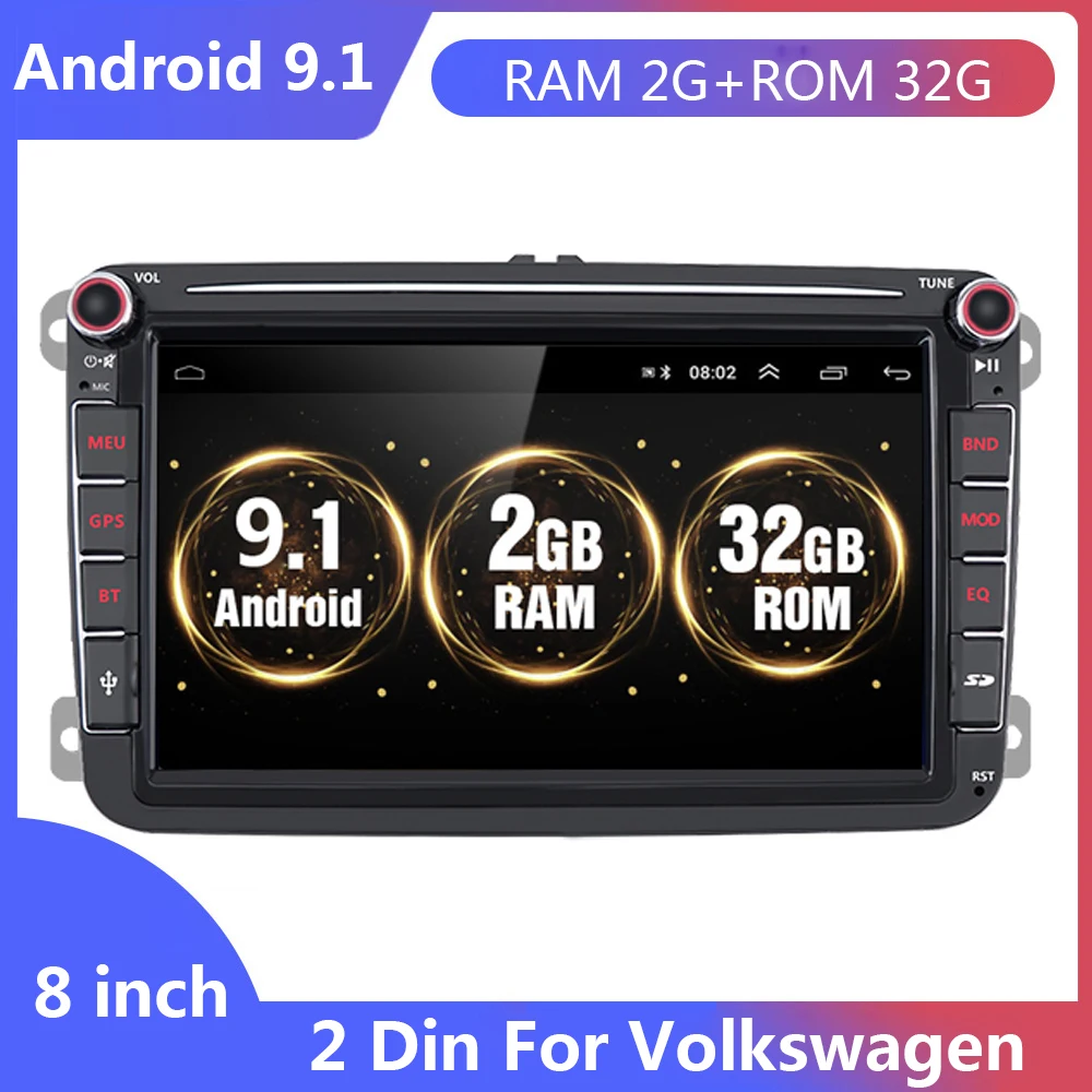 Android 9 1 автомобильный мультимедийный плеер 2 Din Авто радио GPS стерео для