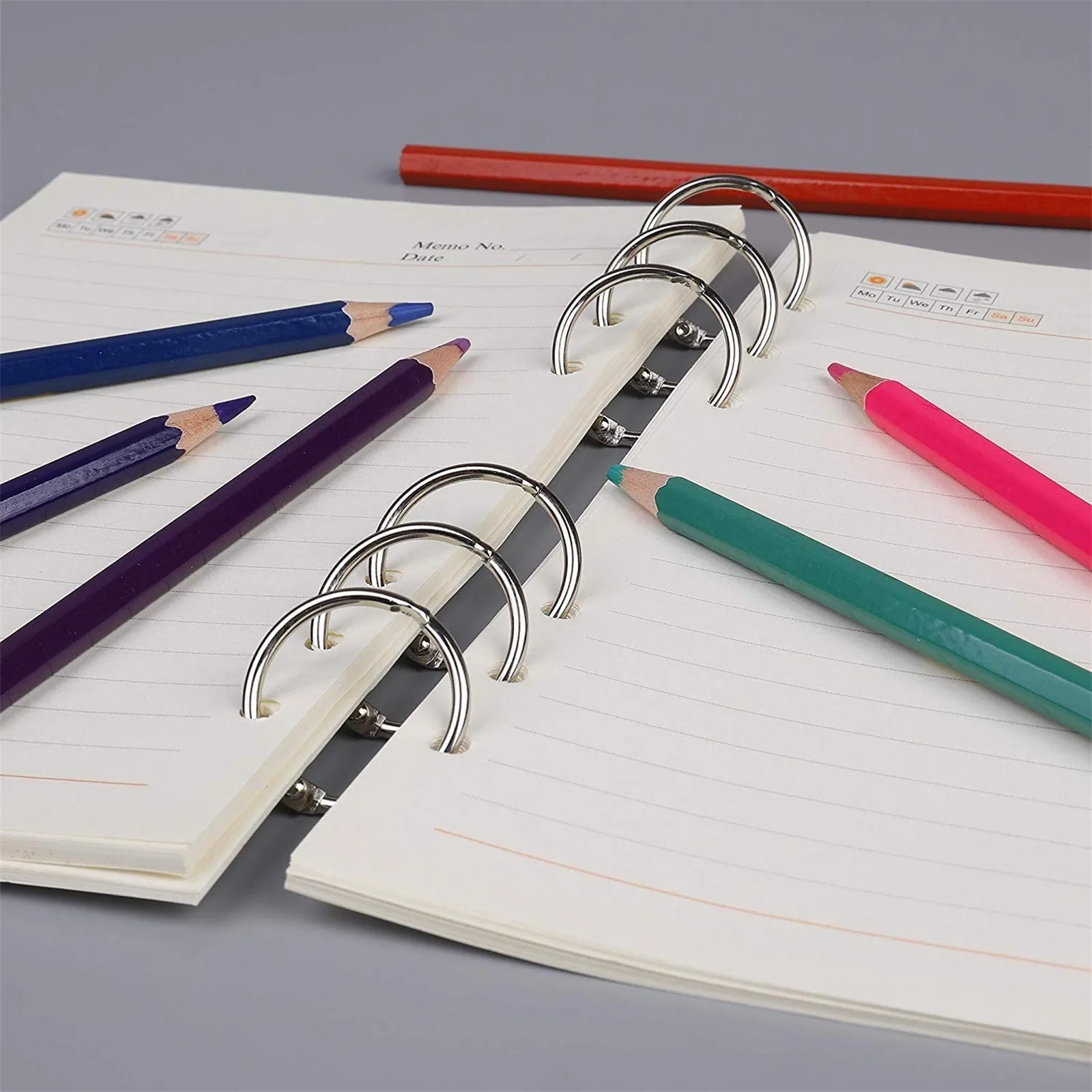 High Quality 30Pcs Metal Ring Binder 15 - 80mm DIY Albums Loose-leaf Book Hoops Opening Office Binding Supplie Photo Album | Дом и сад