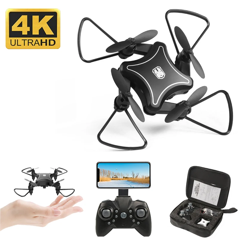 Мини-Дрон Ultra HD 4K с камерой RC Quadcopter Micro WiFi FPV профессиональный складной вертолет
