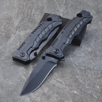 

8.2'' Knives Black Blade Folding Pocket Knife Tactical Survival Knives Camping Knives camping Rescue Tools & Nylon Sheath