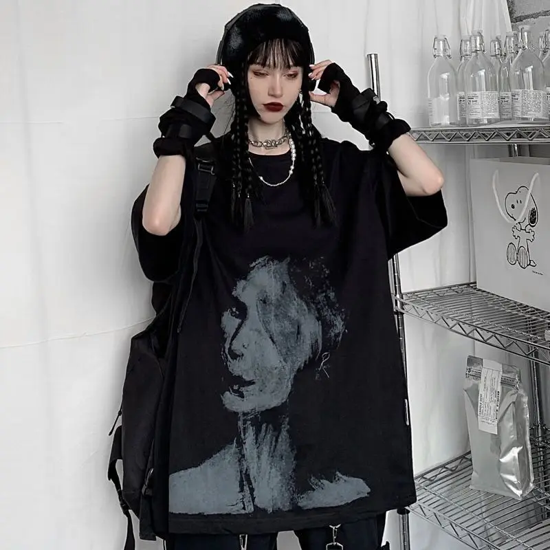 

Женская футболка с коротким рукавом и графическим принтом, большого размера